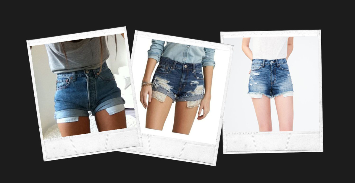 Denim Shorts With Exposed Pockets From the Early 2000s