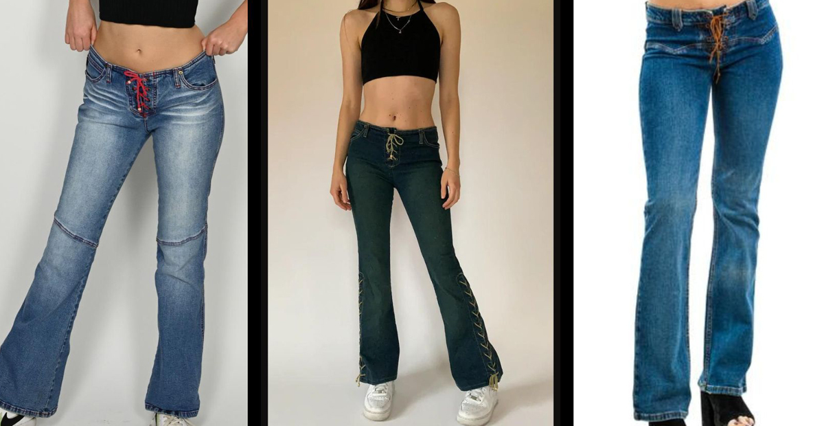 Lace-Up Jeans From the Early 2000s
