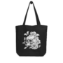 Skull & Butterfly Black Tote Bag