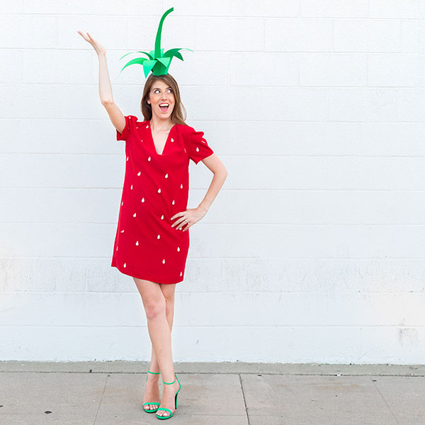 DIY Strawberry Women Costume