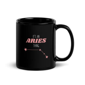 Aries Black Glossy Mug 