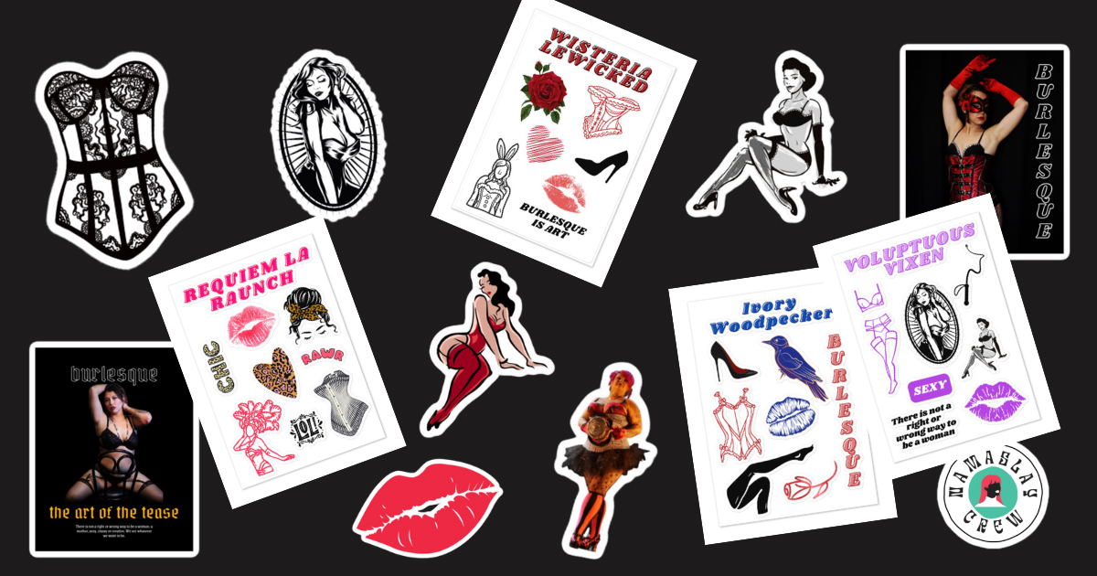 Sexy, Pinup, and Burlesque Stickers