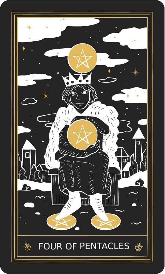Four Of Pentacles Tarot Card Meaning Stability And Material Security four-of-pentacles-tarot-card-meaning-stability-and-material-security