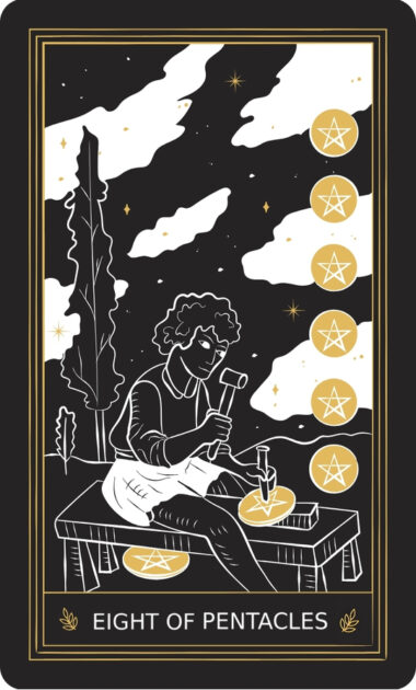 Tarot 8 of Pentacles