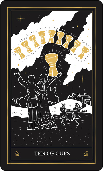 Tarot 10 of Cups