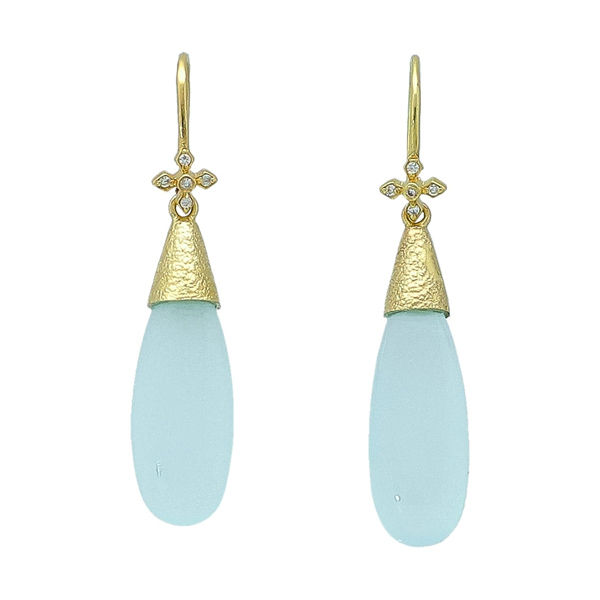 Blue Chalcedony Earrings