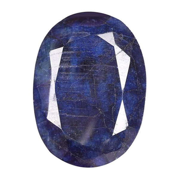 Blue Sapphire Oval Cut Faceted Gemstone