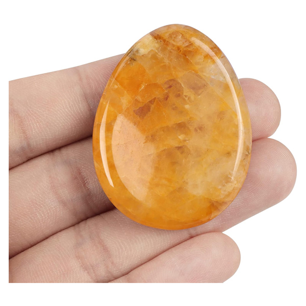 Citrine Crystal Thumb Worry Stone​