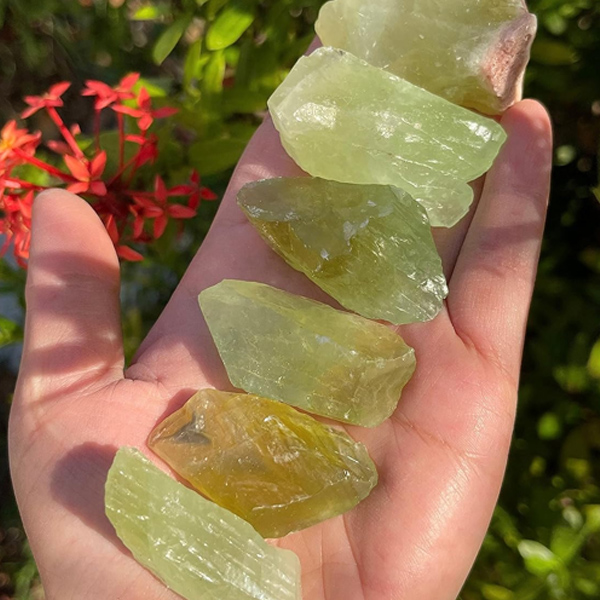 Green Calcite Rough Natural Stones​