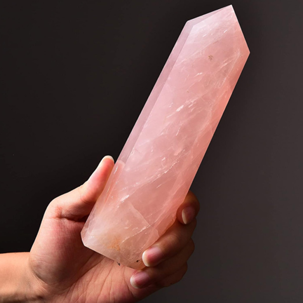 Rose Quartz Tower Healing Crystal Wand​