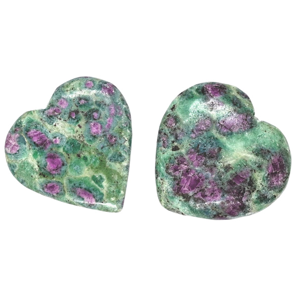 Ruby Fuchsite Stone Heart