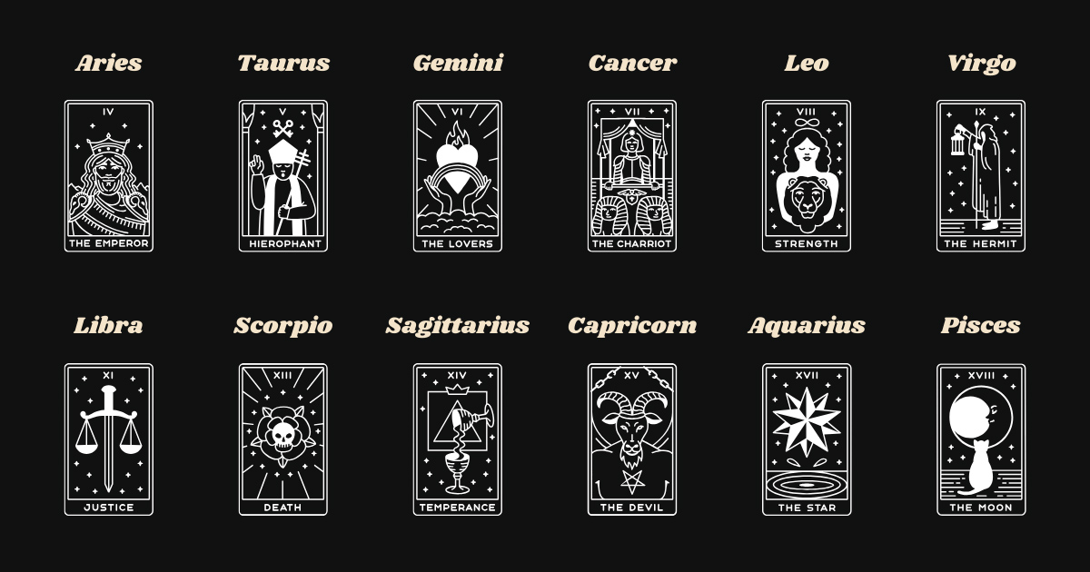 Corresponding Tarot Cards for Each Zodiac Sign