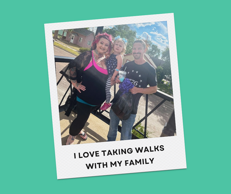 Tatiana Lightcap Taking a Walk with Family