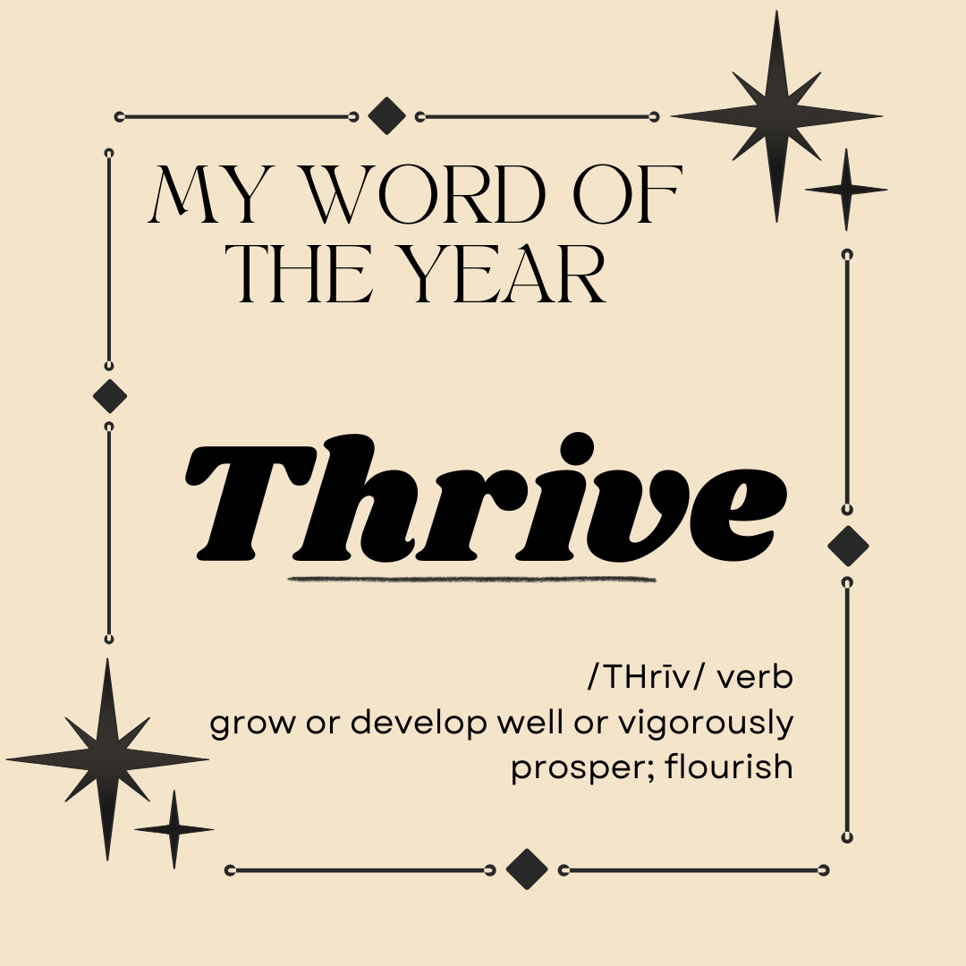 My Word of the Year: Thrive