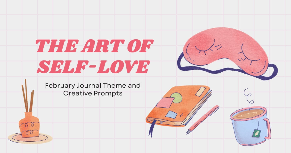February Self-Love Art Journal Theme