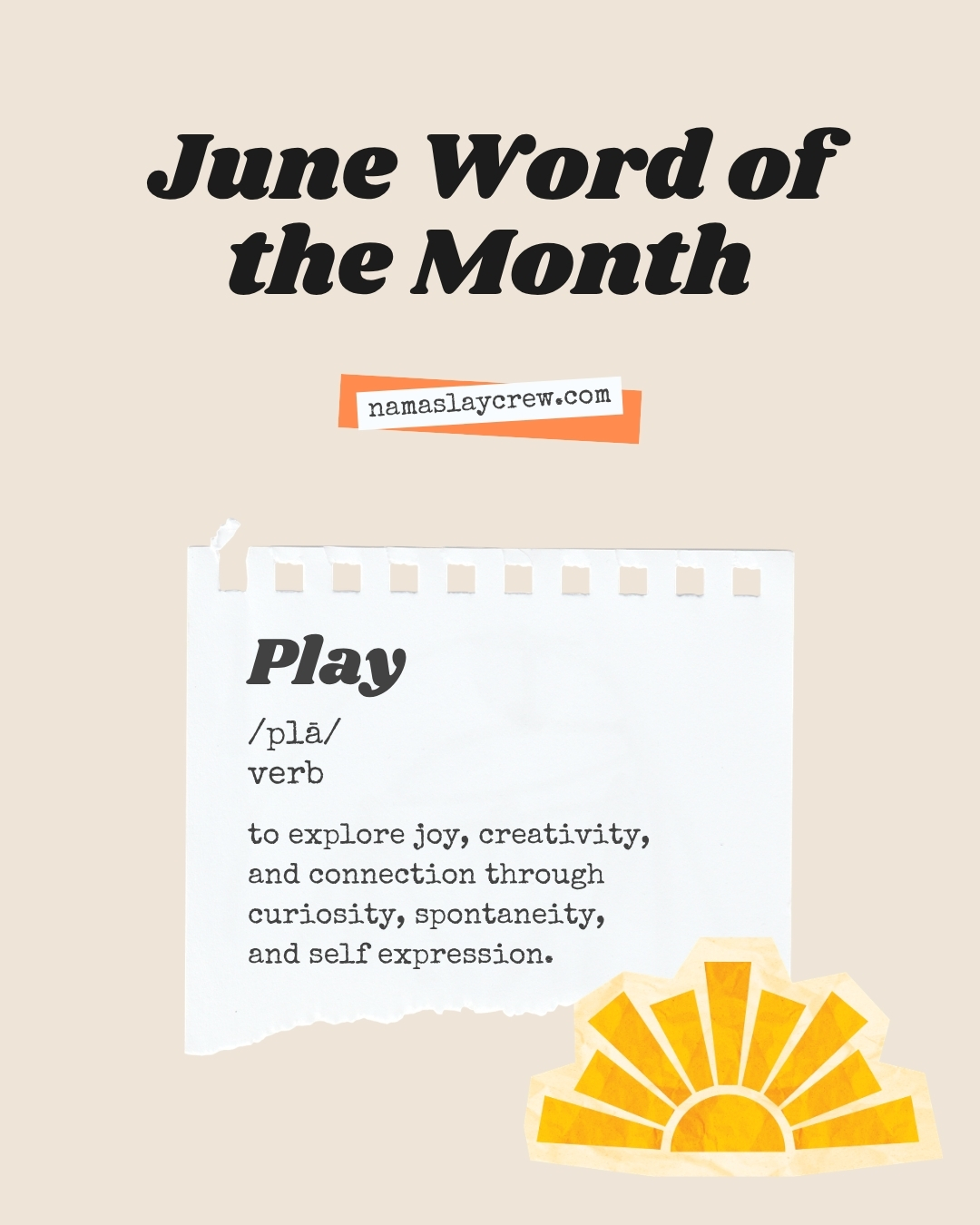June Word of the Month: Play