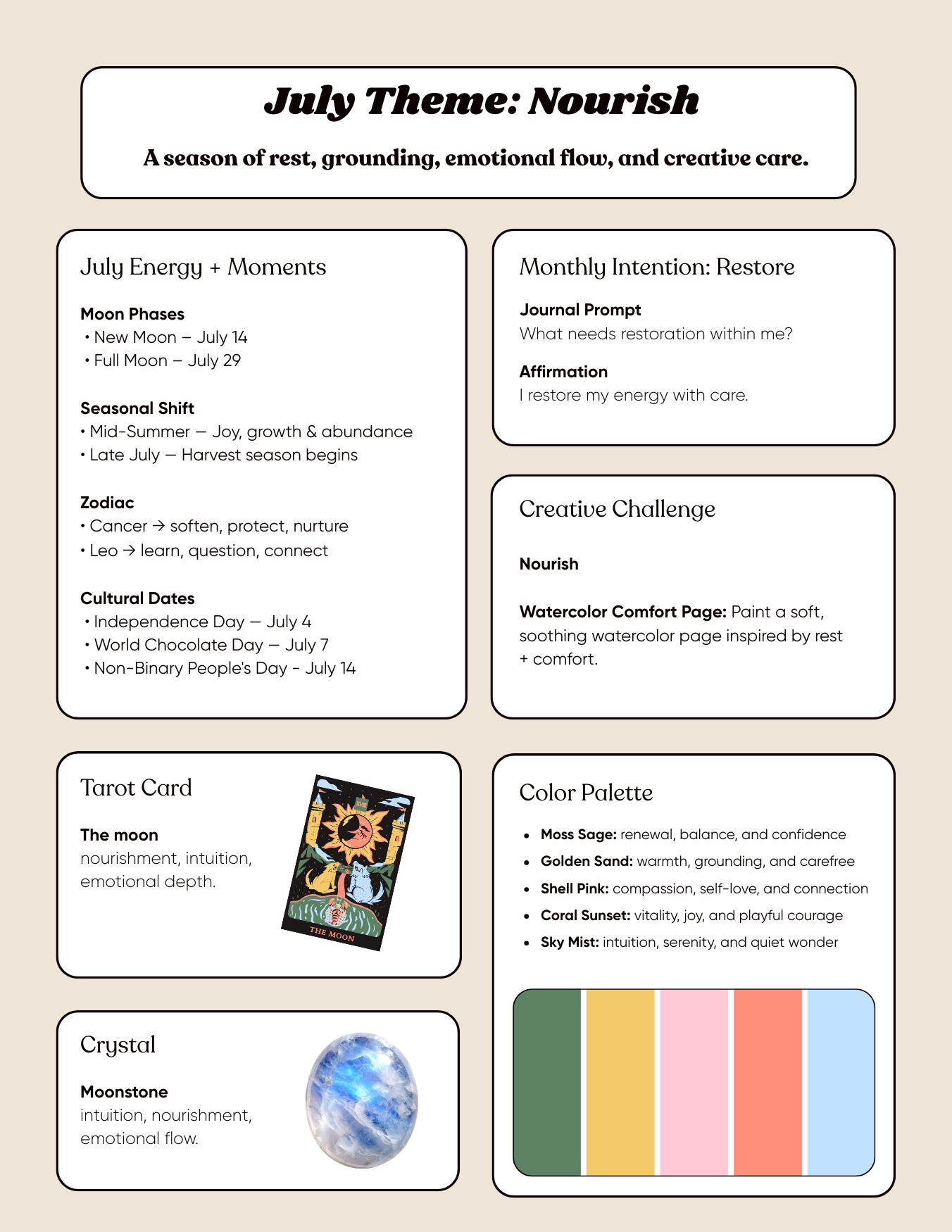 July Printable