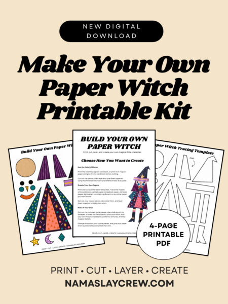 Make Your Own Paper Witch Printable Kit