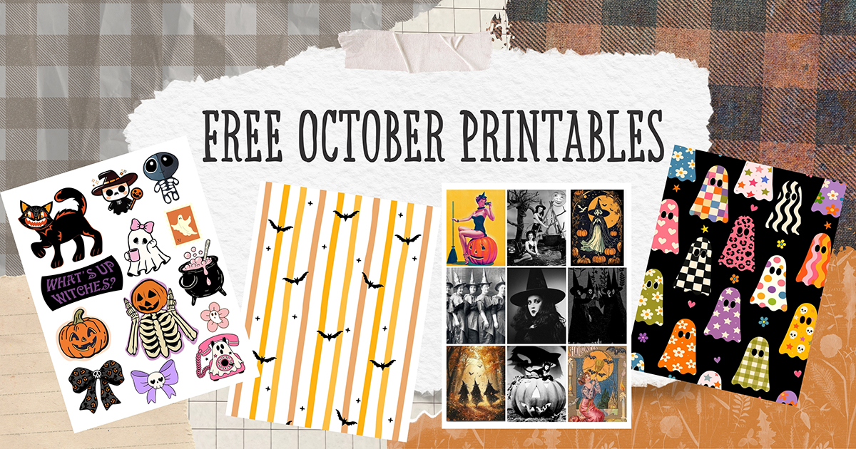 Free Halloween Themed Scrapbook Printables