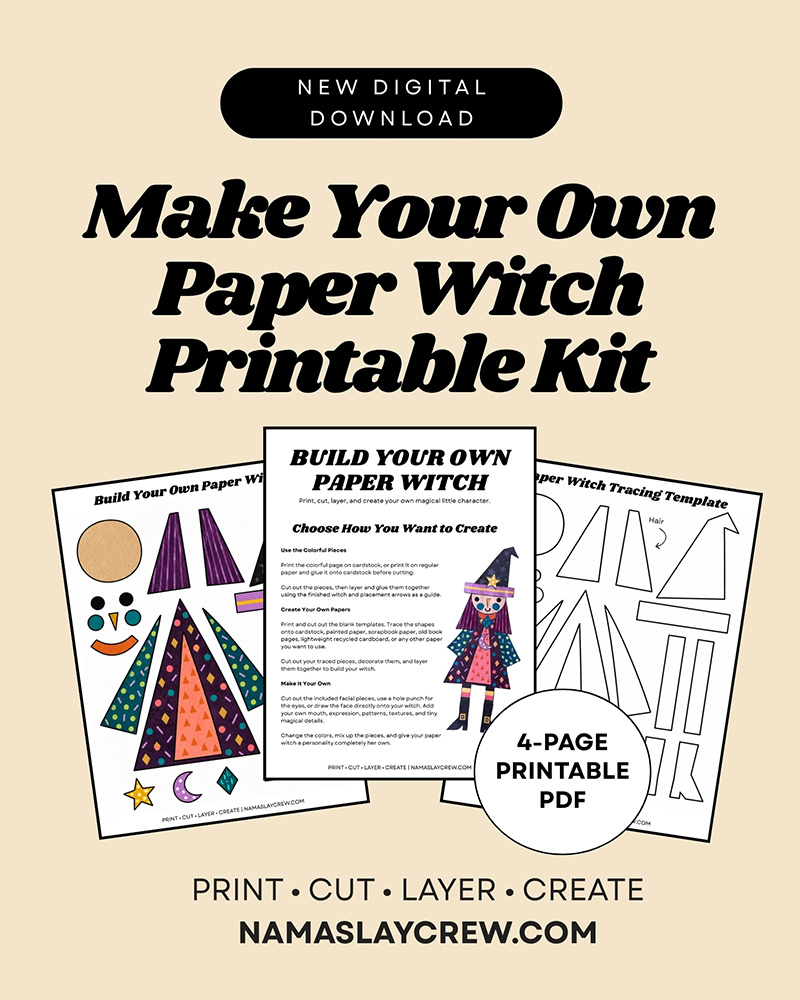 Make Your Own Paper Witch Printable Kit