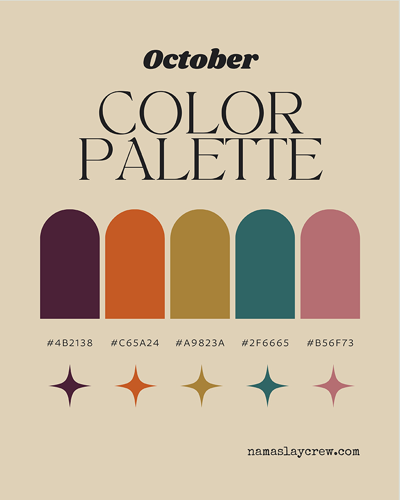  October Magic and Mischief color palette 